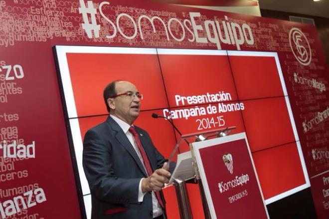 José Castro, en la presentación de la campaña de abonados.