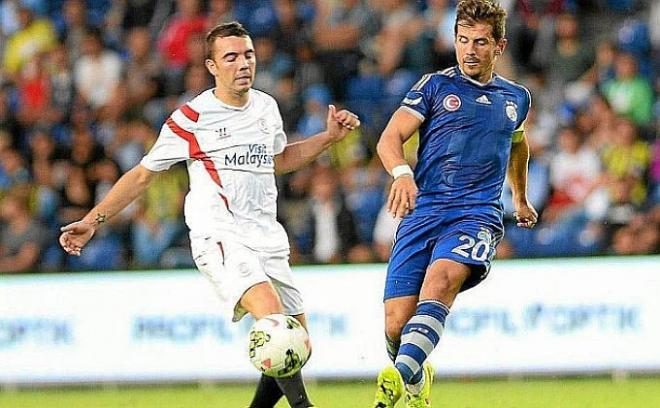 Imagen de un partido del Sevilla esta pretemporada.