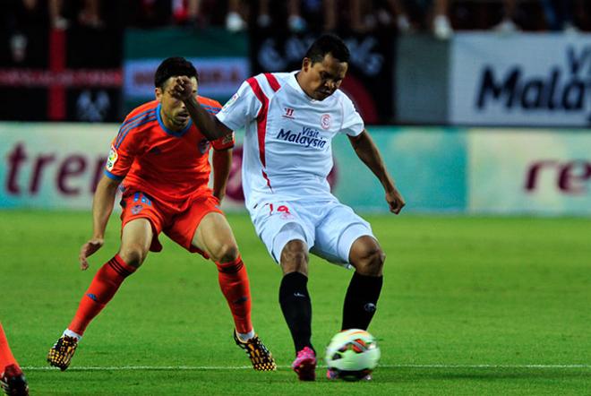 Carlos Bacca, en el partido ante el Valencia.