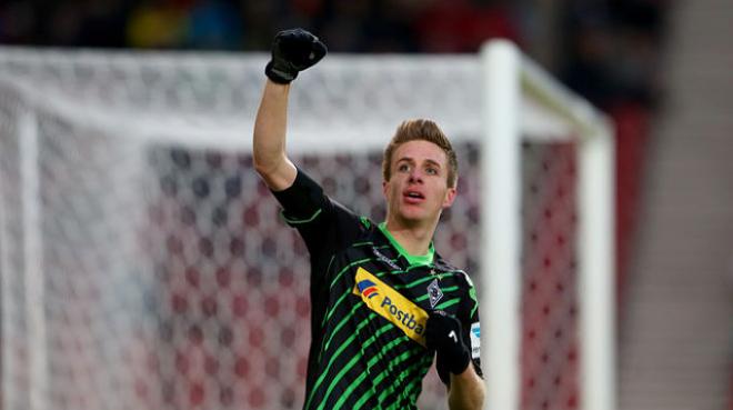 Herrmann celebra su gol ante el Stuttgart.