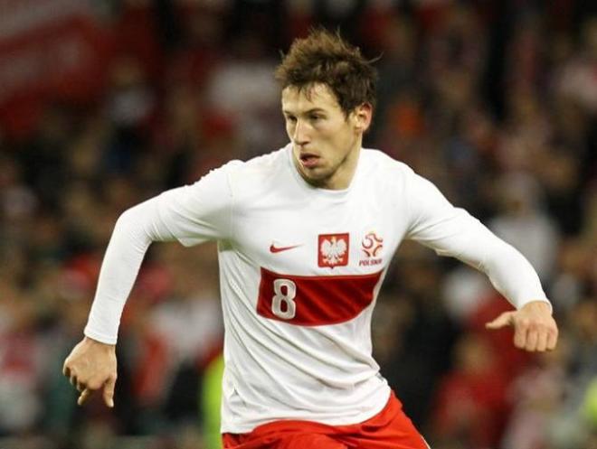 Krychowiak, en un partido con Polonia.