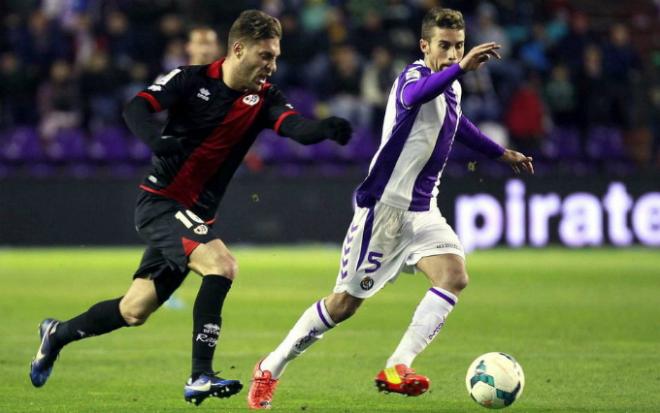 Rossi, en un partido con el Valladolid.