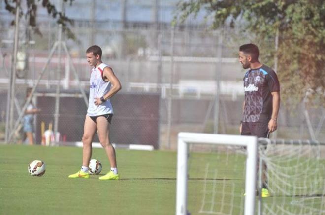 Cristóforo, en un entrenamiento en la ciudad deportiva.