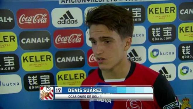 Denis Suárez tras el partido contra la Real Sociedad.