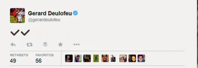 El tweet de Deulofeu.