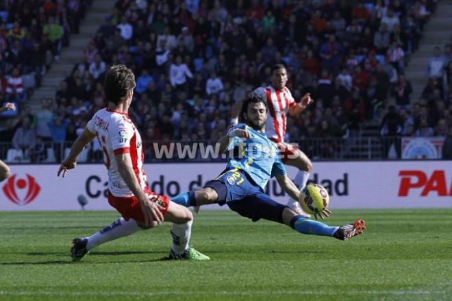 Pareja, en el partido del Sevilla ante el Almería.