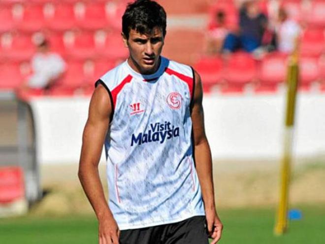 Juan Muñoez, en un entrenamiento.