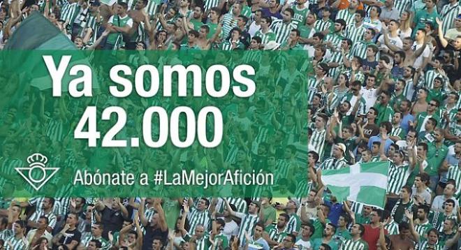 El Betis alcanza los 42.000 socios.