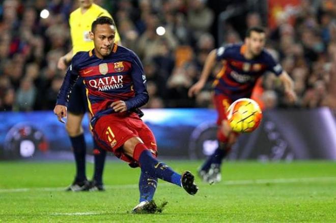 El penalti fallado por Neymar.