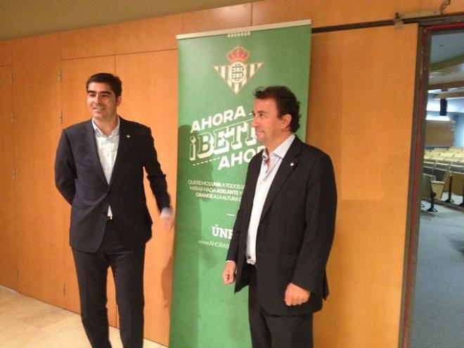 Catalán y Haro, de la plataforma 'Ahora Betis, Ahora'.