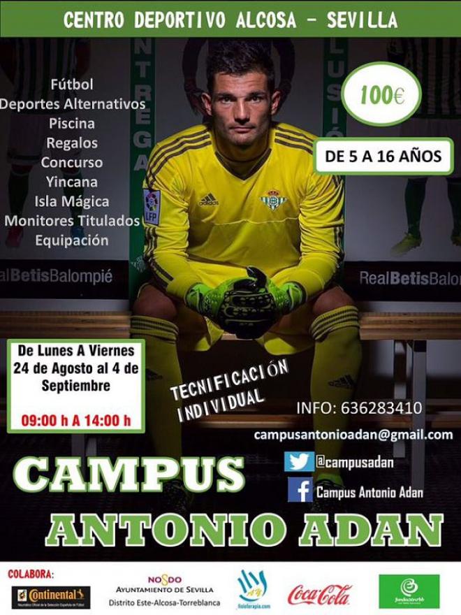 Cartel del Campus Antonio Adán.