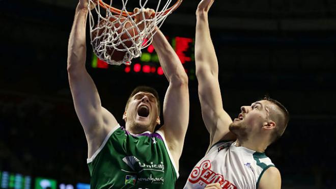 Imagen del partido entre el Unicaja y el CB Sevilla de este domingo.