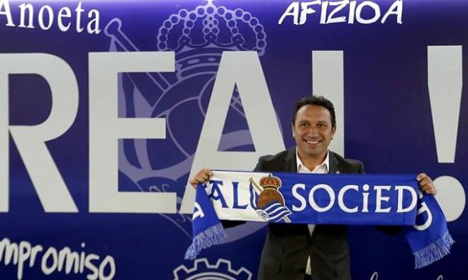 Eusebio Sacristán, entrenador de la Real Sociedad.