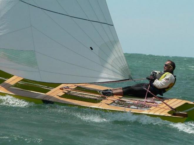 Tato Moreno en la XVII Liga Andaluza de Patín a Vela.