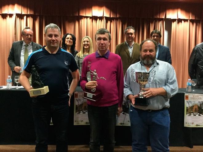 Los ganadores del Abierto de Sevilla de ajedrez.