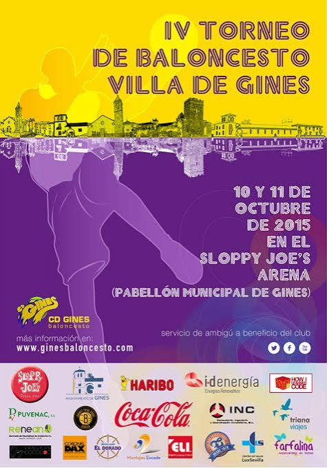 Cartel del IV Torneo de Baloncesto de Villa de Gines.