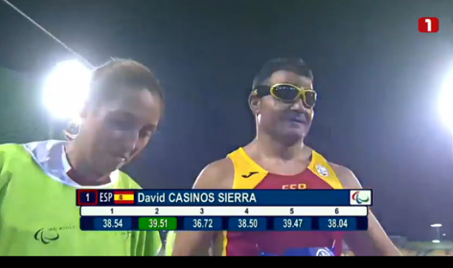 David Casinos en el Mundial de Atletismo en Doha.