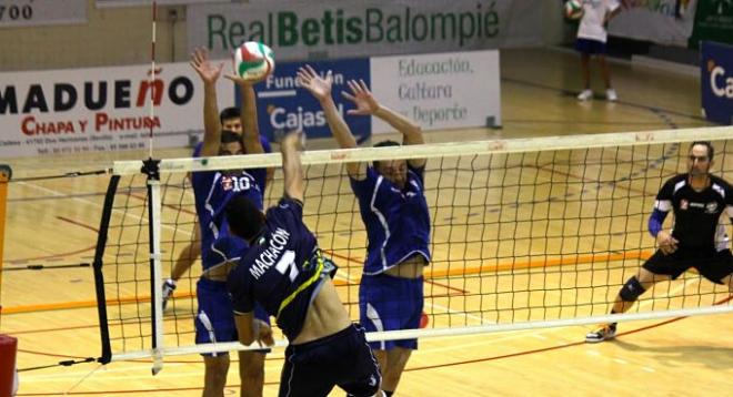 Partido entre el Fundación Cajasol Voley y el CV Melilla.