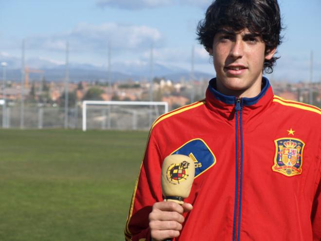 Carlos Fernández, con la selección española.