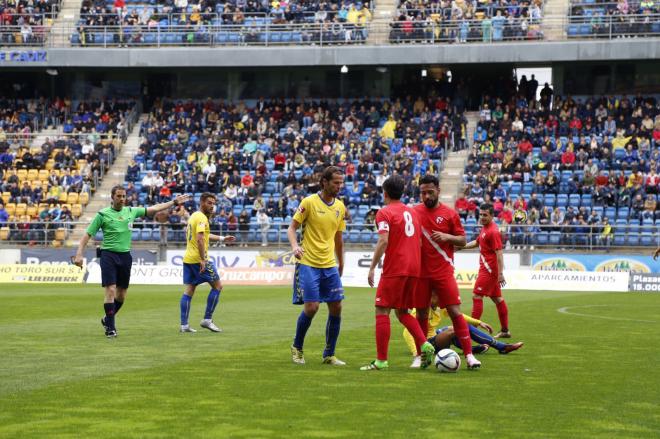 Imagen del partido del Sevilla Atlético en Carranza.