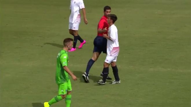 Partido entre el Sevilla y el Borussia Mönchengladbach de la Youth League.