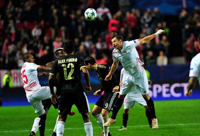 Krychowiak durante el choque ante la Juventus.