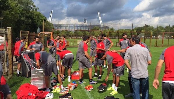 Entrenamiento del Sevilla en Bremen. © SevillaFC