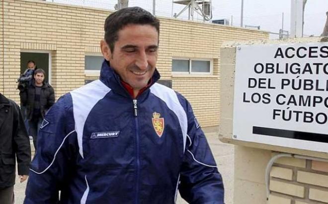 Jiménes, en su etapa como entrenador del Zaragoza.