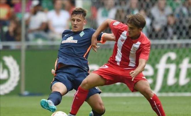 Denis Suárez, durante el partido en Bremen. © Twitter