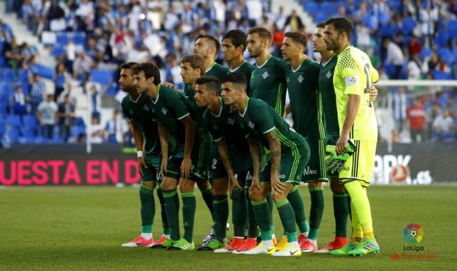 El once del Betis ante el Leganés.