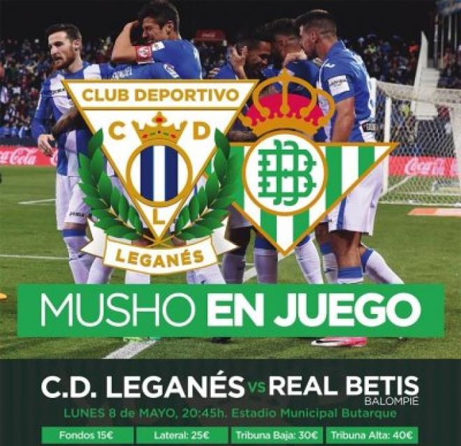 El cartel del Leganés-Betis.