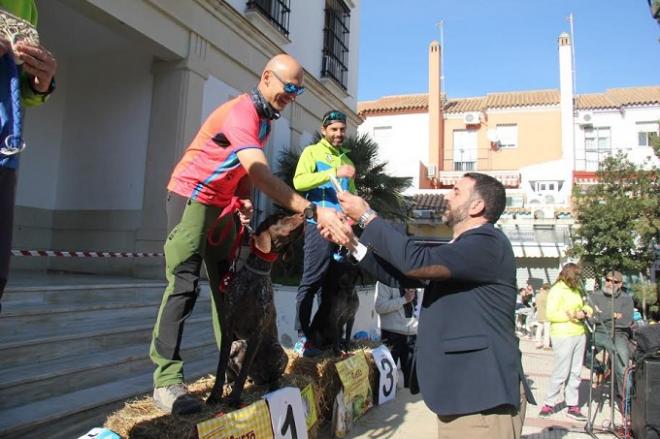 Francisco Javier Fernández, en la entrega de premios del I Canicros-Bikejoring.