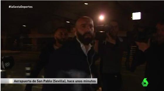 Monchi, a su llegada.