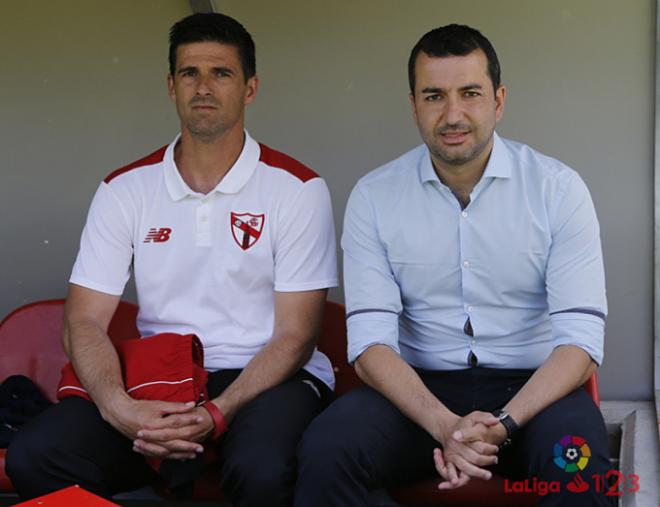 Diego Martínez en el banquillo de Anduva. (Foto: LaLiga).