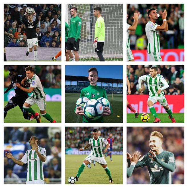 Los nueve canteranos del Betis convocados ante el Leganés.