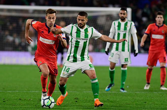 Sergio Canales en el partido contra el Betis de hace unas semanas.