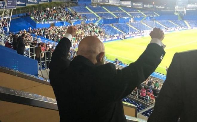 Serra Ferrer celebrando un gol del Betis.