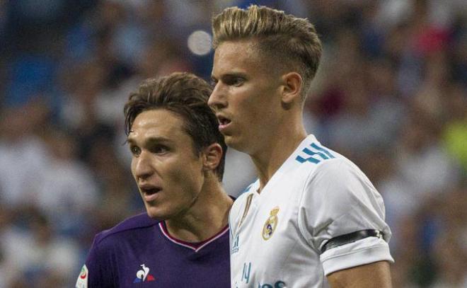 Marcos Llorente, con la camiseta del Real Madrid.