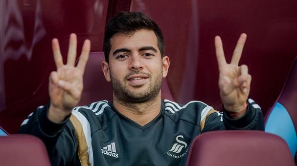 Jordi Amat, con el Swansea.