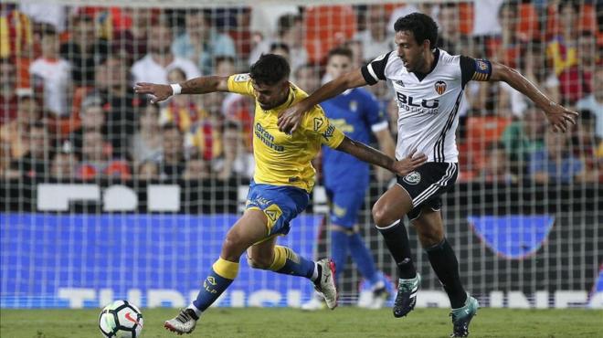 Tana en un partido con Las Palmas.