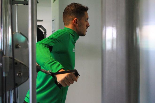 Zou Feddal, en el gimnasio de la Ciudad Deportivo (Foto: Real Betis).