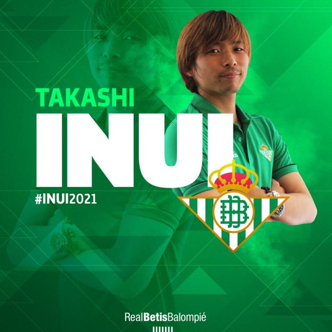 Takashi Inui, nuevo jugador del Betis (Foto: Real Betis).