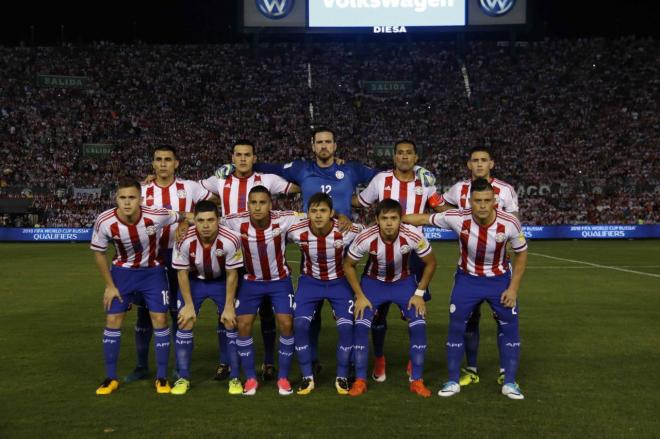La formación de Paraguay, con el bético Tonny Sanabria entre ellos.