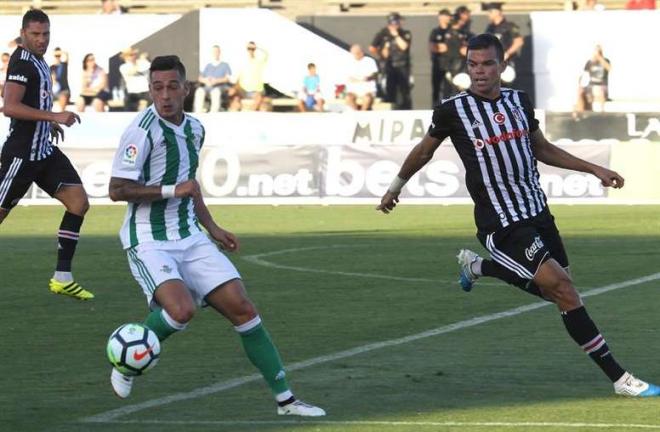 Sergio León en un partido de esta pretemporada.