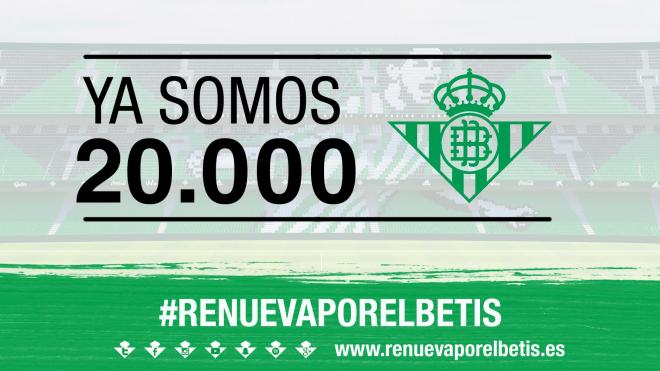 El Betis supera los 20.000 abonados en dos semanas.