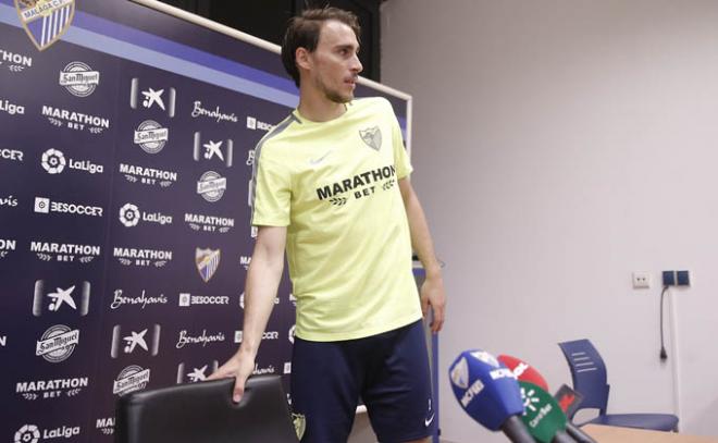 El defensa del Málaga Ignasi Miquel.