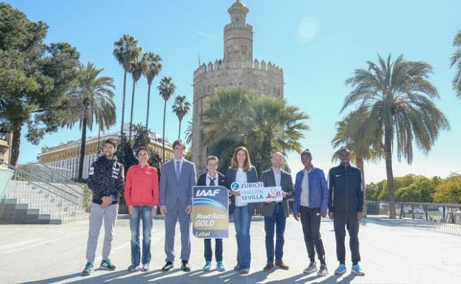 Imagen de la presentación del Zúrich Maratón de Sevilla.