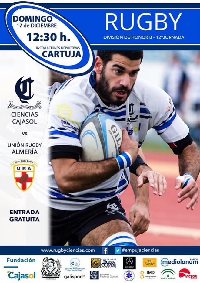 El Ciencias Cajasol recibirá a la Unión Rugby Almería el próximo domingo.
