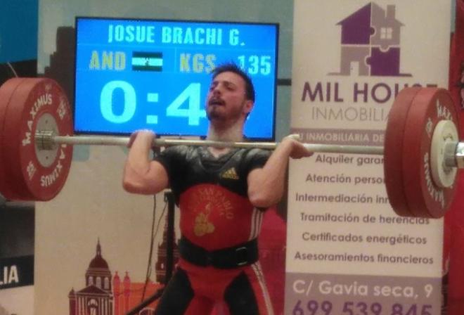 Josué Brachi, en la Copa del Rey de halterofilia.