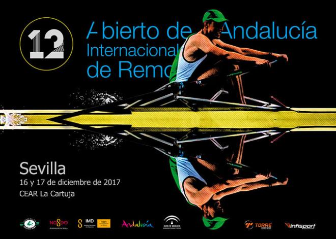 Cartel de la XII edición del Abierto Internacional de Andalucía de remo.